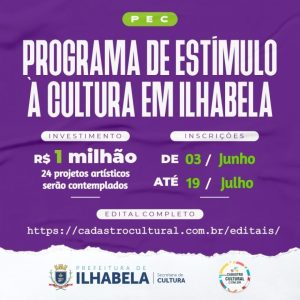 Ilhabela – Inscrições para Programa de Estímulo à Cultura permanecem abertas